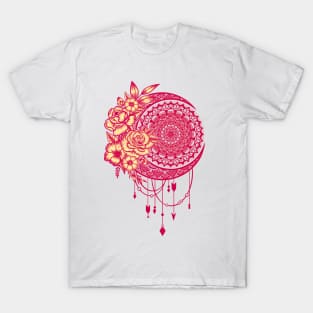 Mandala moon flower T-Shirt